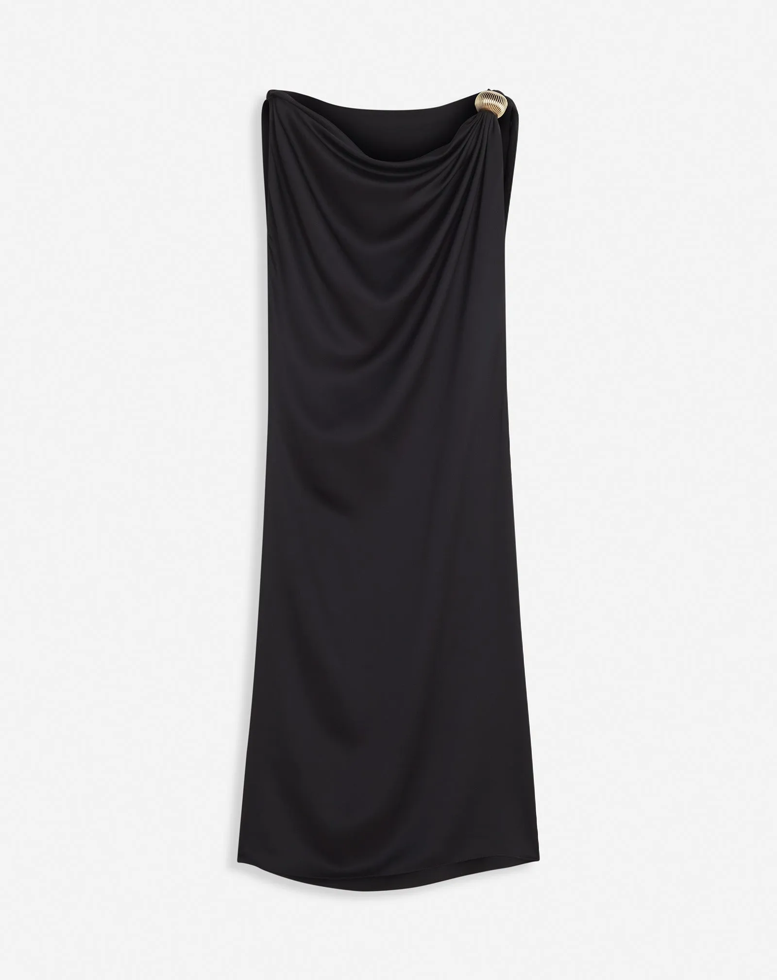 ARPGE RING DRAPED SILK DRESS