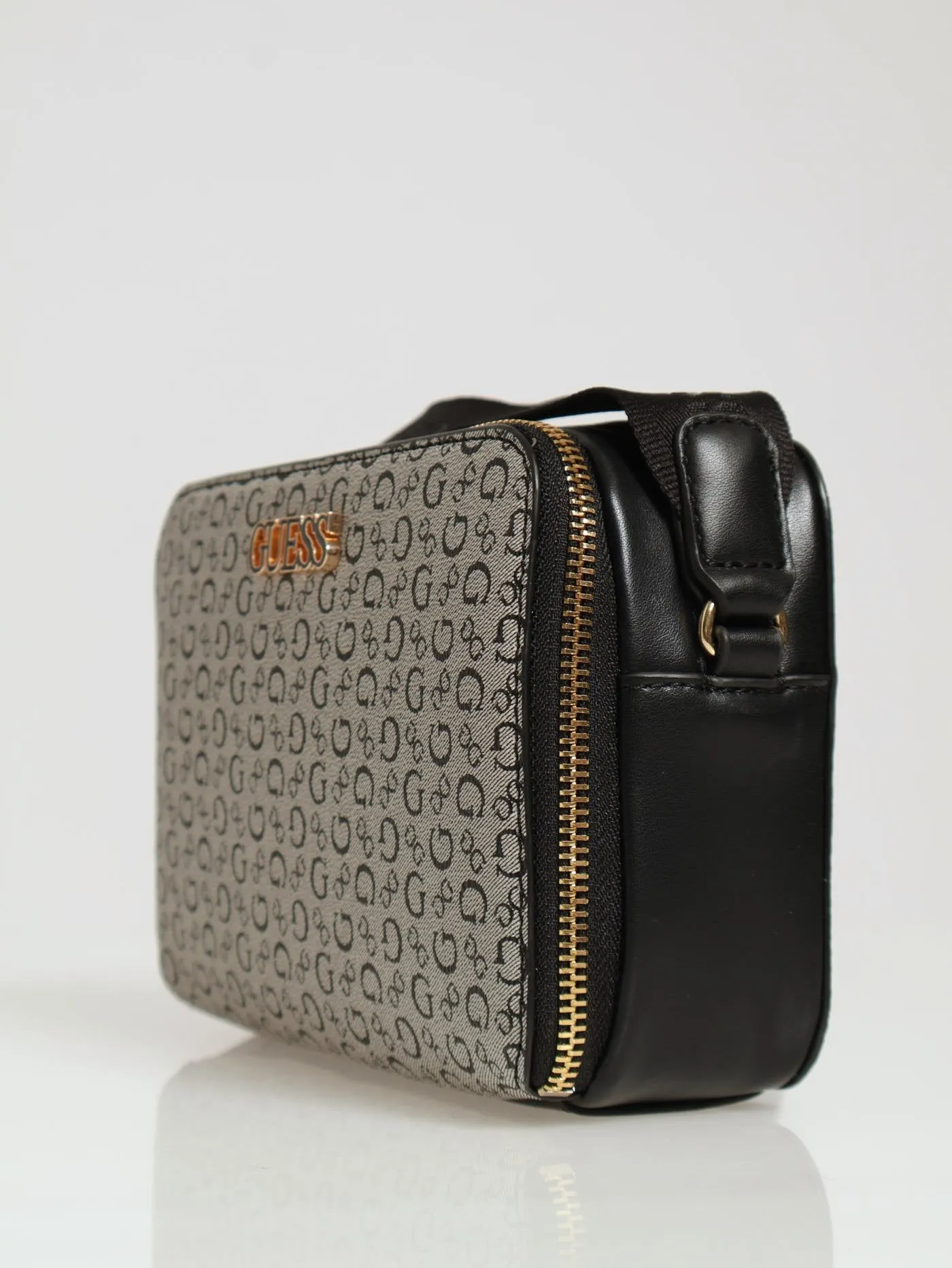 Artemis Mini Double Zip Crossbody Bag - Black