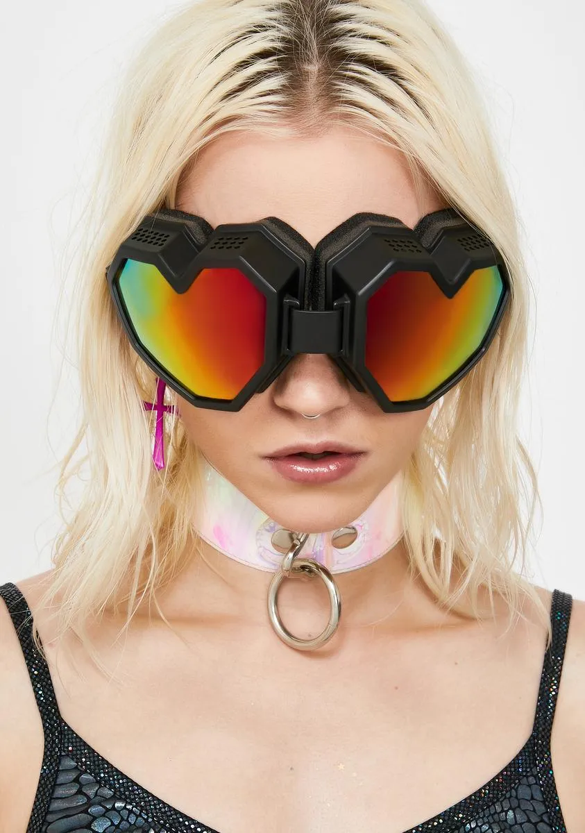 Black Heart Goggles-