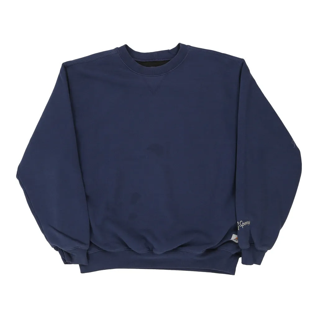 Carhartt Sweatshirt - XL Navy Cotton Blend