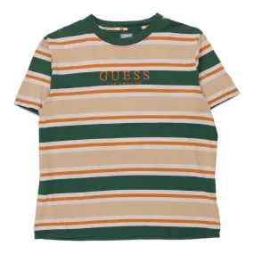 Guess Striped T-Shirt - Large Multicoloured Cotton