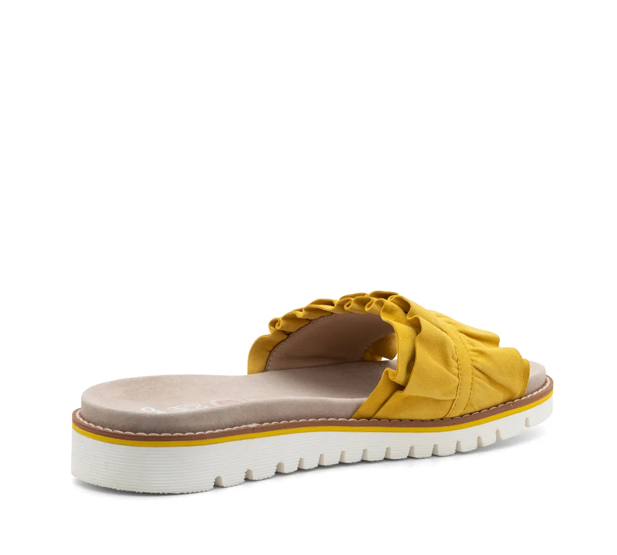 Keyes Women's Ruffle Slide Sandal - Sun 36