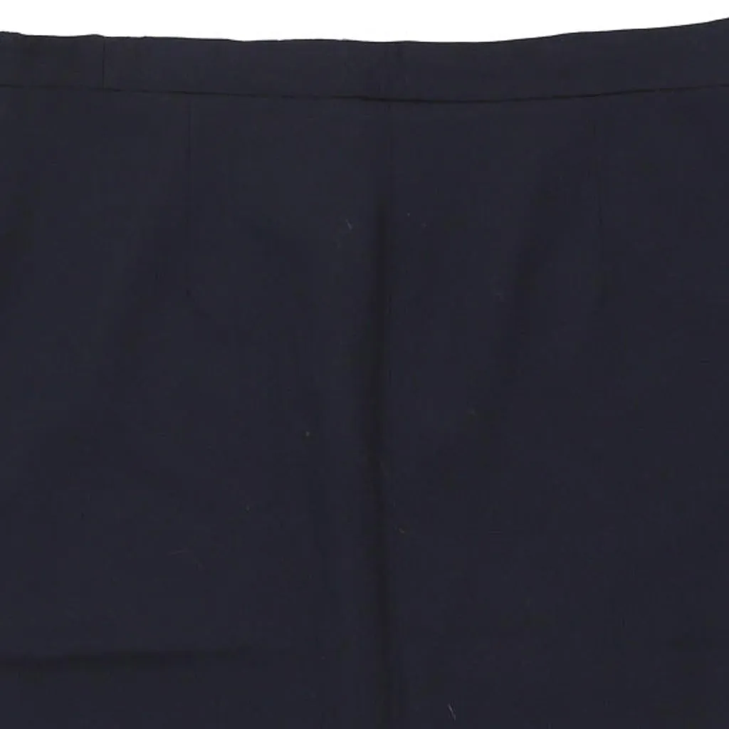 Les Copains Midi Skirt - 38W UK 18 Navy Cotton Blend