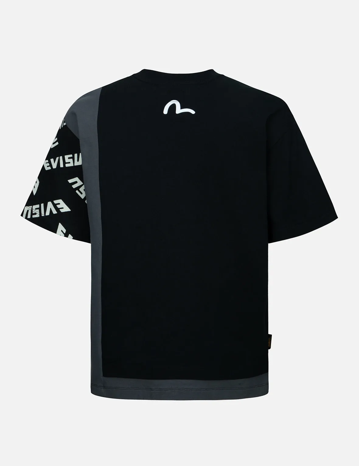 Logo Print Patchwork T-shirt