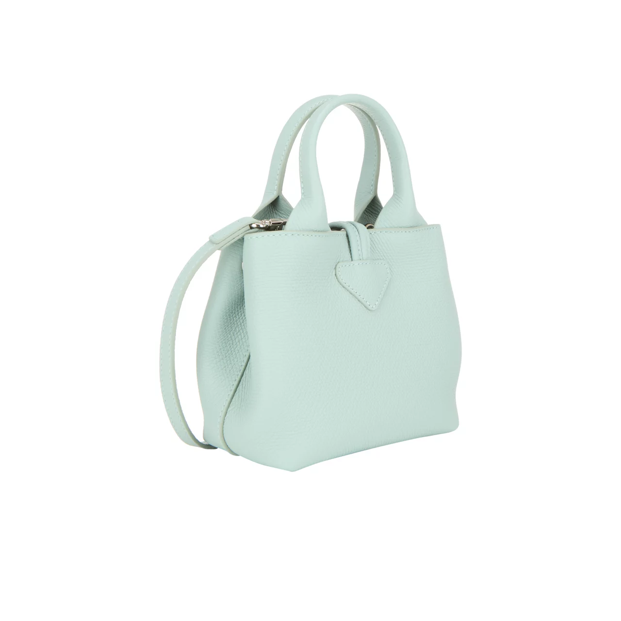 LONGCHAMP The Sustainable Edit Le Roseau Small Leather Crossbody Bag - Celadon