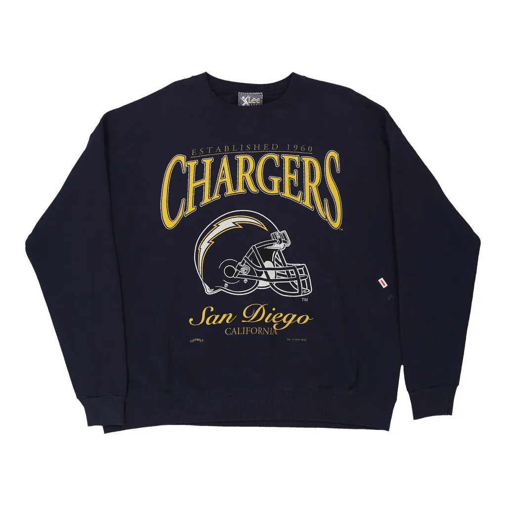 Los Angeles Chargers Lee Sweatshirt - XL Navy Cotton