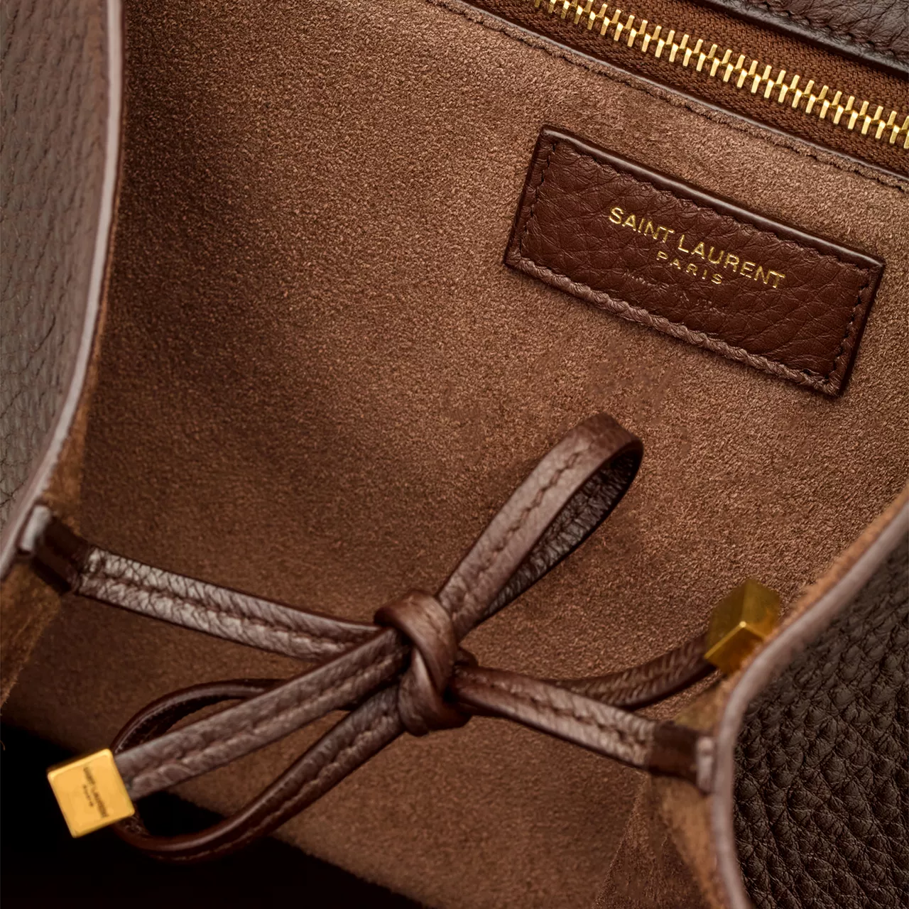 SAINT LAURENT Le 5 À 7 Bea Tote Bag - SWEET CHOCO
