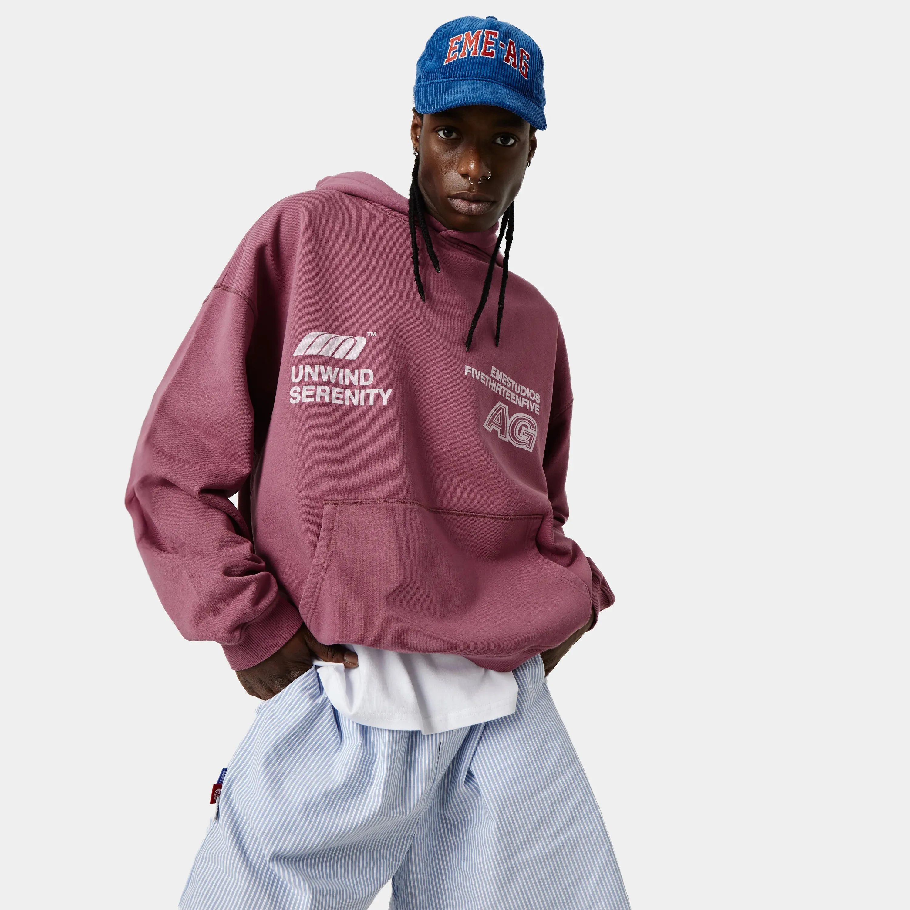 Serenity Burgundy Oversized Hoodie