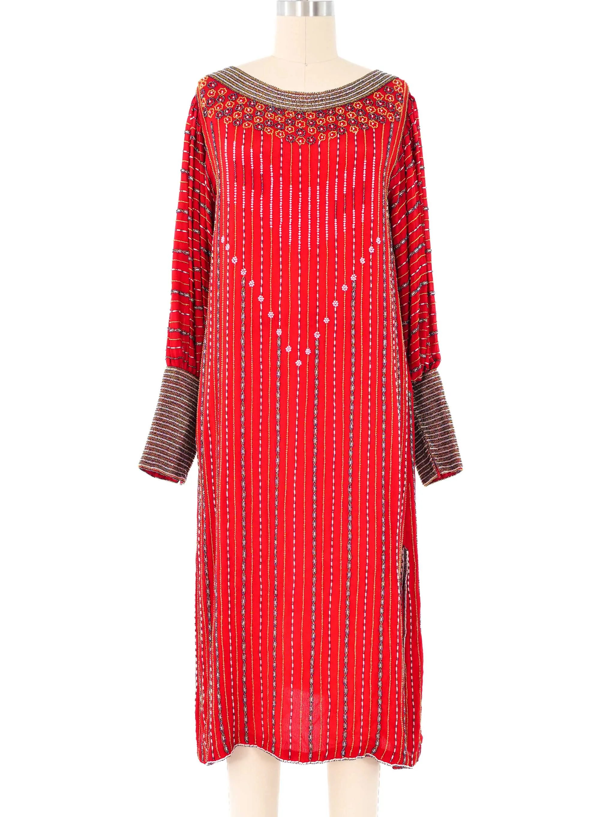 Sister Max Red Bead Embellished Dress
