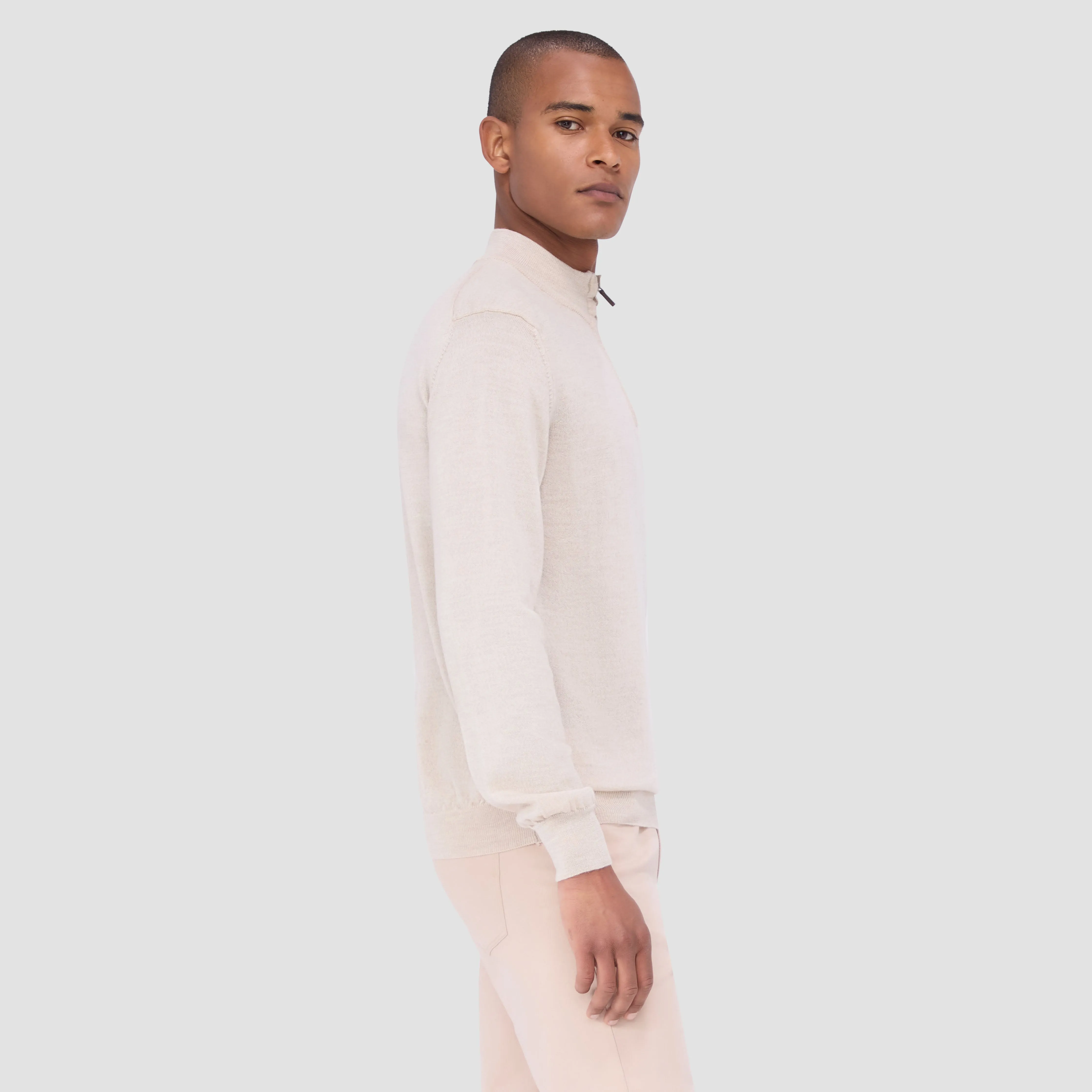 SPENCER Quarter Zip Merino Sweater