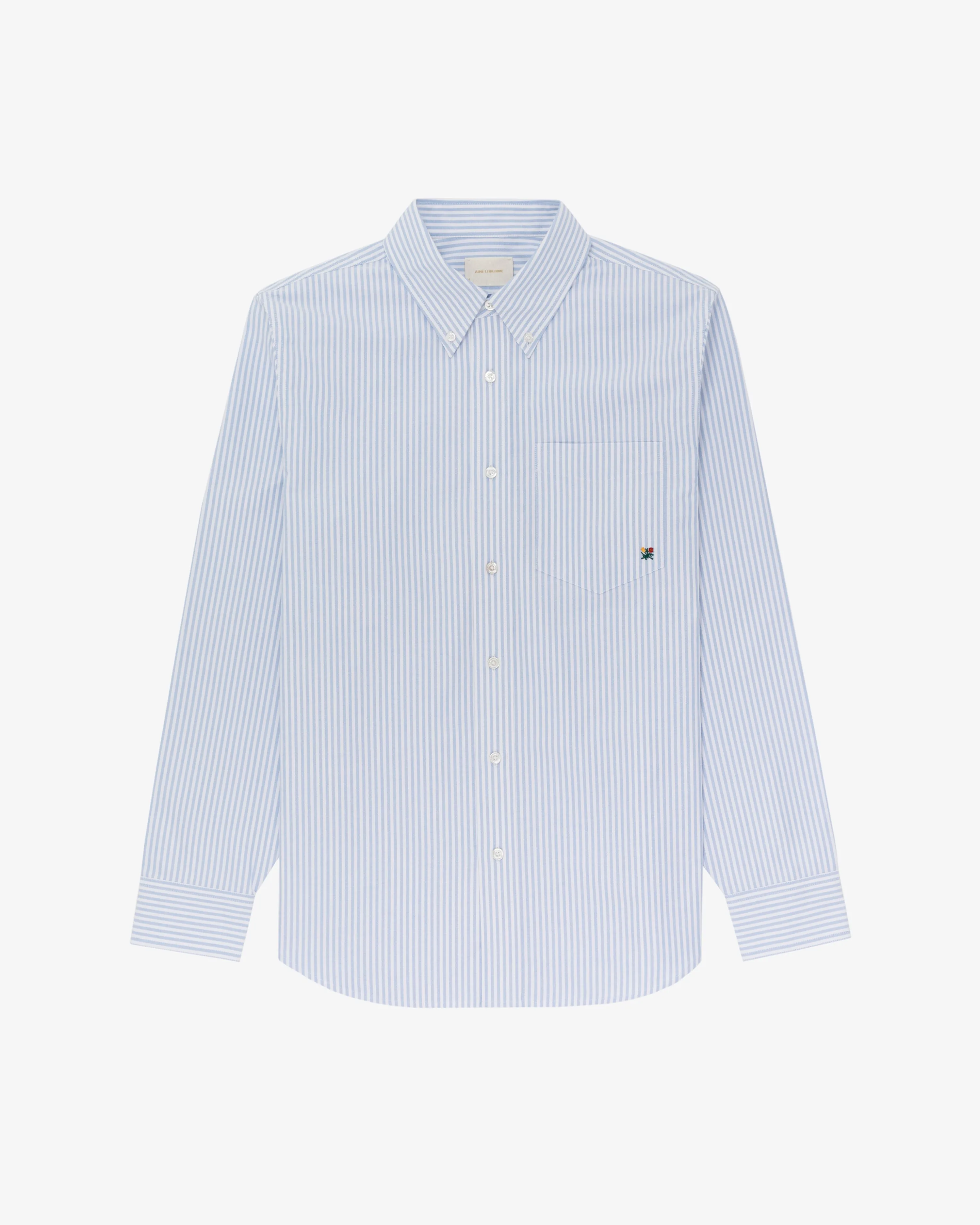 Striped Crest Oxford   Shirt at AimeLeonDore.com