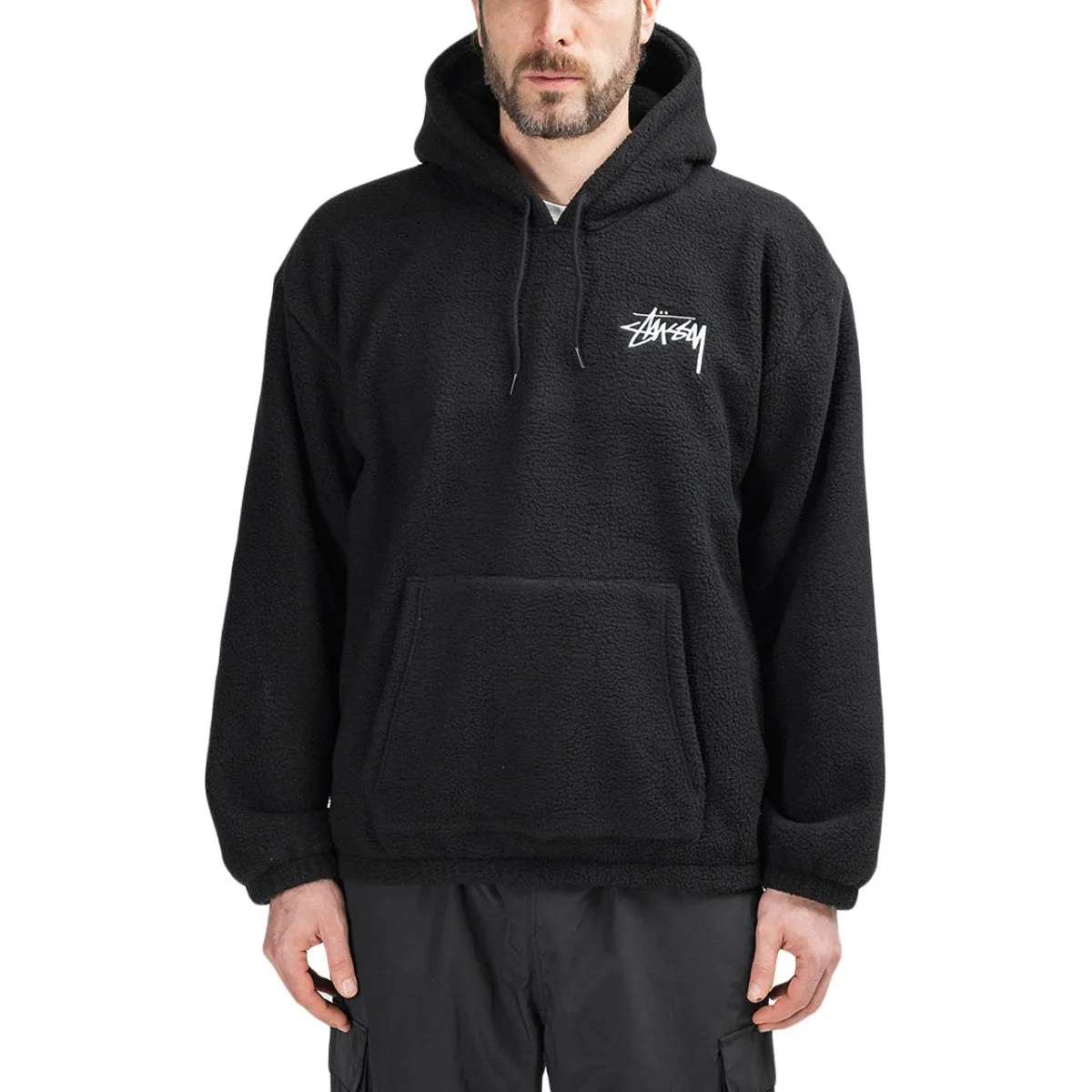 Stüssy Bronson Polar Fleece Hoodie (Black)