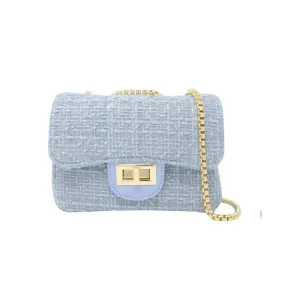Tiny Treats - Classic Large Tweed Handbag, Blue