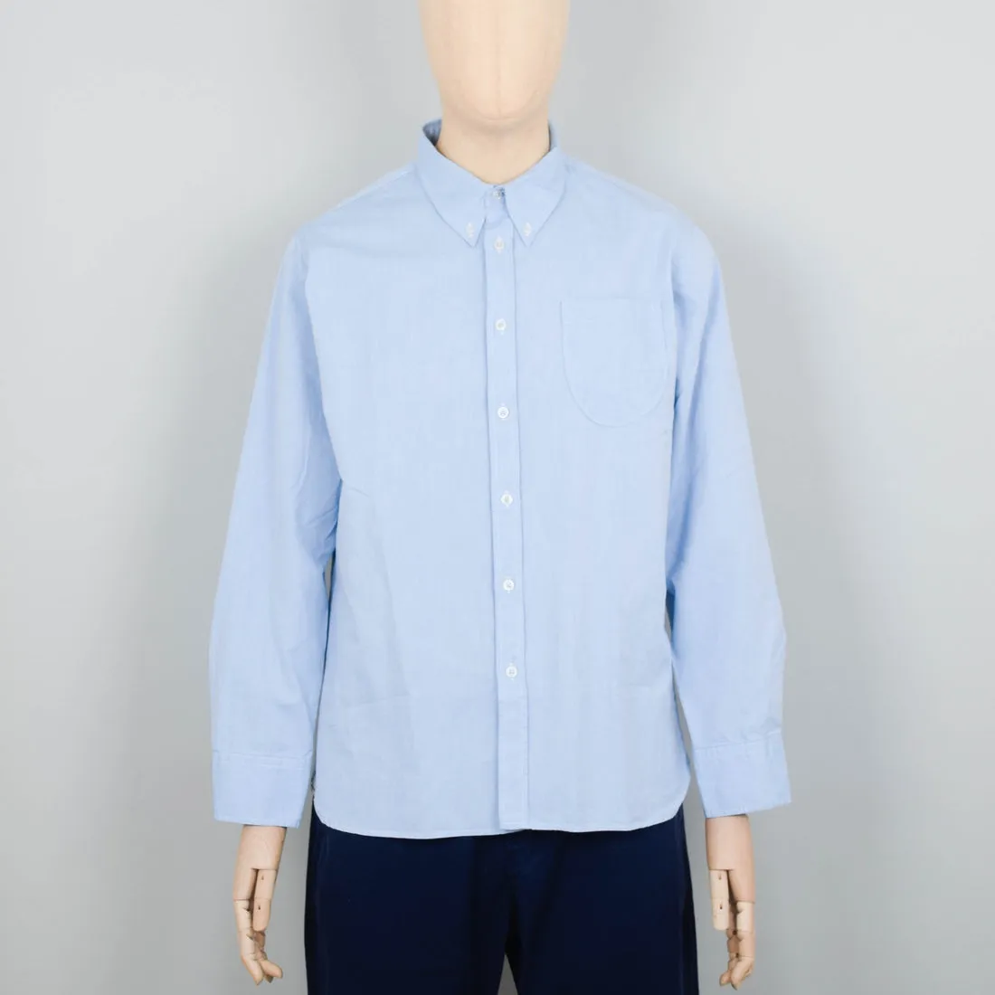 Universal Works Men's Blue Daybrook Oxford Shirt